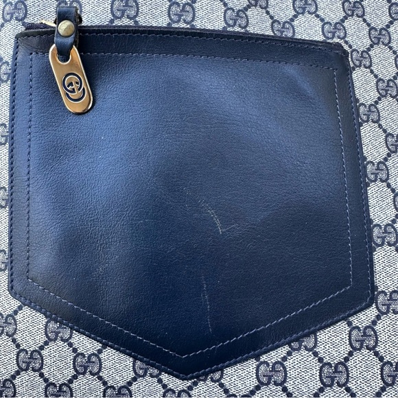 Gucci Vintage Sherry Line Supreme GG Tote Marmont Navy - Picture 4 of 16